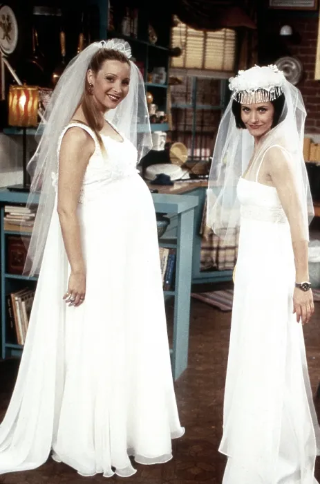 Framed Print : FRIENDS, from left, Lisa Kudrow, Courteney Cox, The One with All the Wedding Dresses (season 4, aired April 16, 1998), 1994-2004 Framed Print : FRIENDS, from left, Lisa Kudrow, Courteney Cox, The One with All the Wedding Dresses (season 4, aired April 16, 1998), 1994-2004