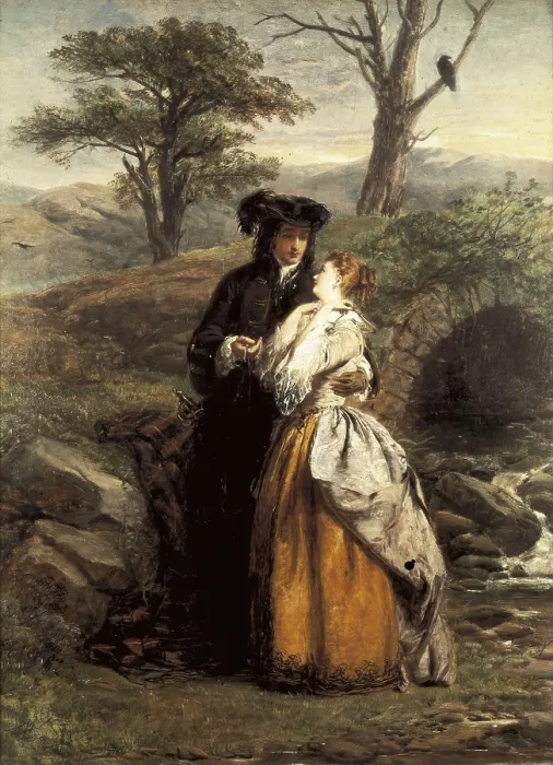 Framed Print : FRITH, William Powell (1819-1909). The Bride of Lammermoor. 1878. Pictorial work based on the homonymous work by Sir Walter Scott, written in 1819. Detail. Oil on canvas