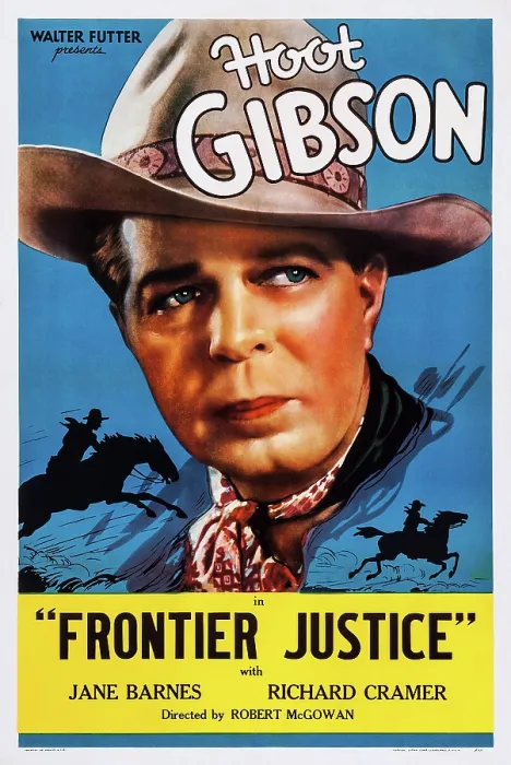Framed Print : FRONTIER JUSTICE, US poster art, Hoot Gibson, 1936