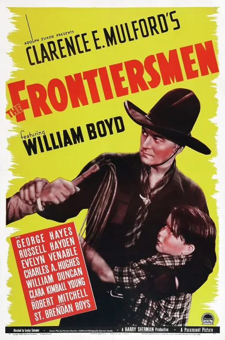 Framed Print : THE FRONTIERSMEN, poster art, left: William Boyd, 1938