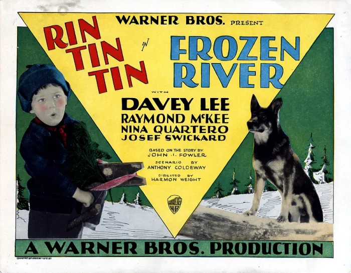 Framed Print : FROZEN RIVER, from left, Davey Lee, Rin Tin Tin, 1929