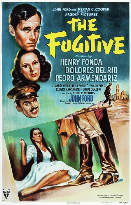 Framed Print : THE FUGITIVE, US poster art, from top, Henry Fonda, Dolores del Rio, Pedro Armendariz, 1947 Framed Print : THE FUGITIVE, US poster art, from top, Henry Fonda, Dolores del Rio, Pedro Armendariz, 1947