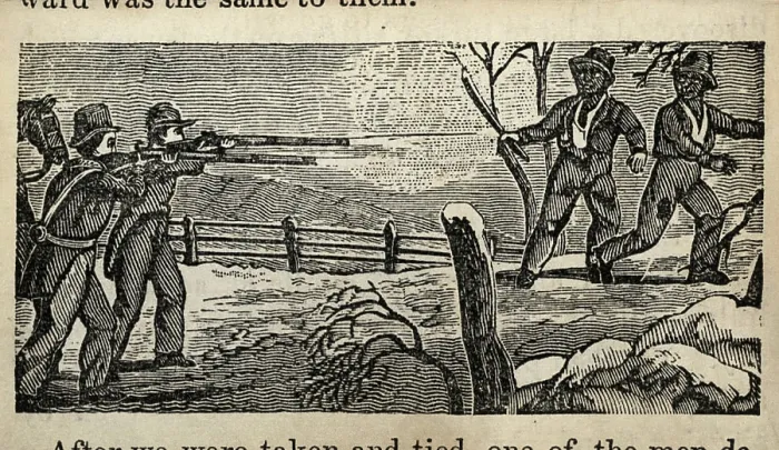 Framed Print : Fugitive slave Henry Bibb was captured along with a fellow Louisiana slave named Jack, and returned to their owner for $50 reward