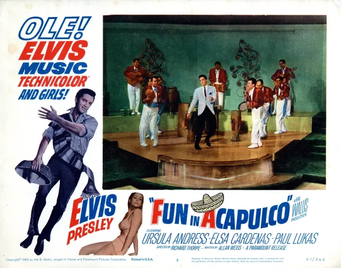 Framed Print : FUN IN ACAPULCO, Elvis Presley, (center and left ), Ursula Andress (bottom), 1963 Framed Print : FUN IN ACAPULCO, Elvis Presley, (center and left ), Ursula Andress (bottom), 1963