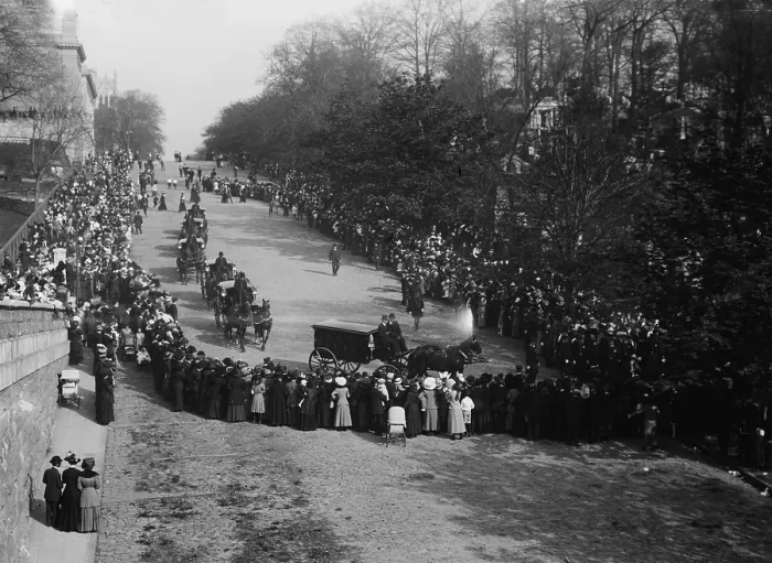 Framed Print : The funeral of John Jacob Astor IV, who died in the sinking of the Titanic, New York, May 4, 1912