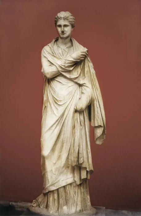 Framed Print : Funerary sculpture of a woman. 5th c. BC. Classical Greek art. Sculpture on marble. GREECE. Athens. National Museum of Archaeology. AISA / Everett Collection**US SALES ONLY**