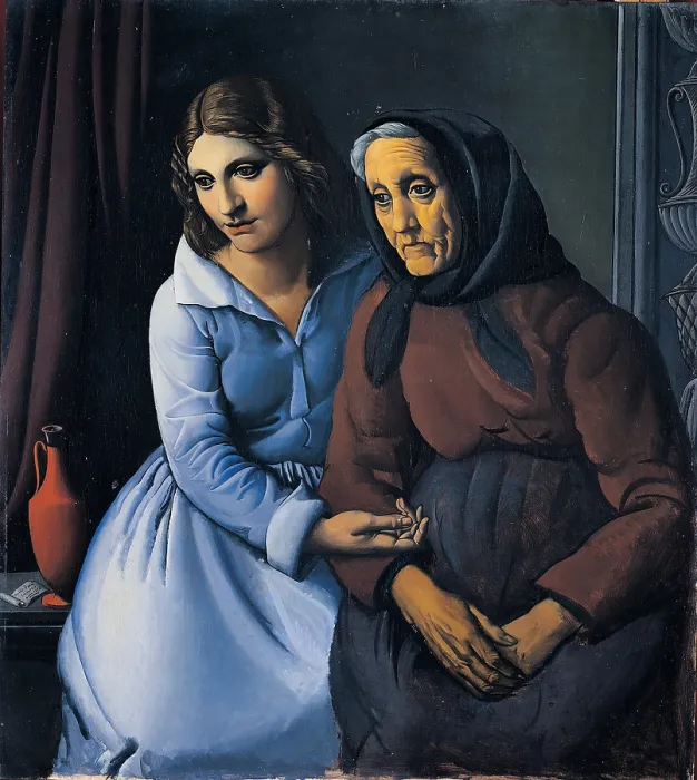 Framed Print : Funi Achille, One Person, Two Ages, 1924, 20th Century, oil on canvas, Italy, Lombardy, Milan, Private collection (155748) Everett CollectionMondadori Portfolio**US SALES ONLY**