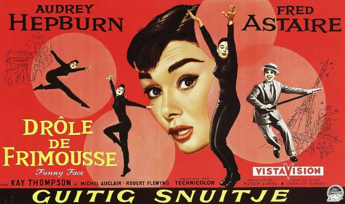 Framed Print : FUNNY FACE, (aka DROLE DE FRIMOUSSE), Audrey Hepburn, 1957