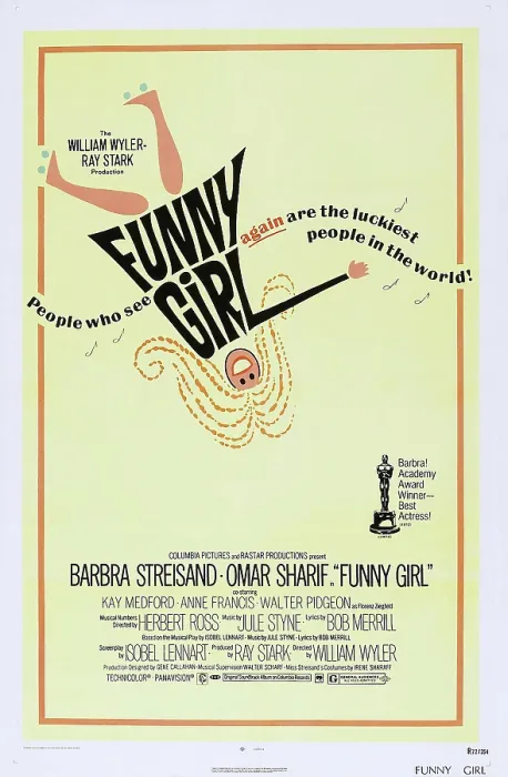 Framed Print : FUNNY GIRL, US poster, Barbra Streisand, 1968