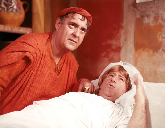 Framed Print : A FUNNY THING HAPPENED ON THE WAY TO THE FORUM, Zero Mostel, Jack Gilford, 1966 Framed Print : A FUNNY THING HAPPENED ON THE WAY TO THE FORUM, Zero Mostel, Jack Gilford, 1966