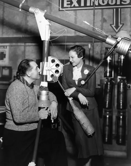 Framed Print : THE FURY, director Fritz Lang, directing Sylvia Sidney, on set, 1936. Courtesy: CSU Archives / Everett Collection