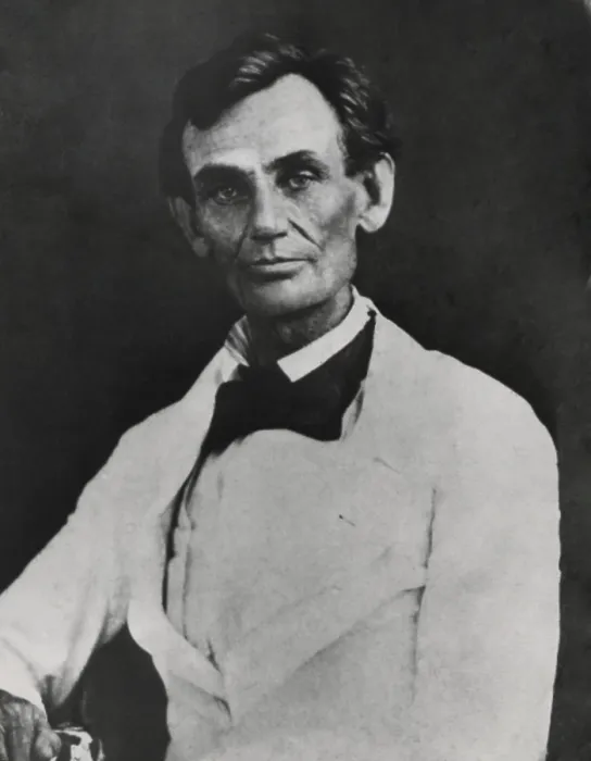Framed Print : Future President Abraham Lincoln in May 7, 1858 photo by Abraham B. Byers of Beardstown, Illinois