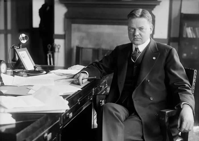 Framed Print : Future President Herbert Hoover as Head of the Food Administration during World War 1. 1918