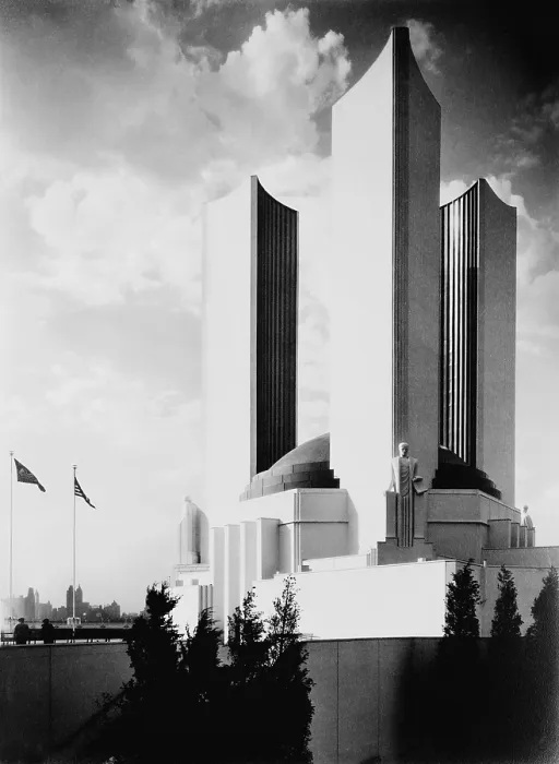 Framed Print : Futurist United States Government Buildings proposed for the A CENTURY OF PROGRESS INTERNATIONAL EXPOSITION, Chicago 1933-34