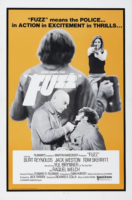 Framed Print : FUZZ, US poster, Raquel Welch (top), Yul Brynner (bottom left), 1972