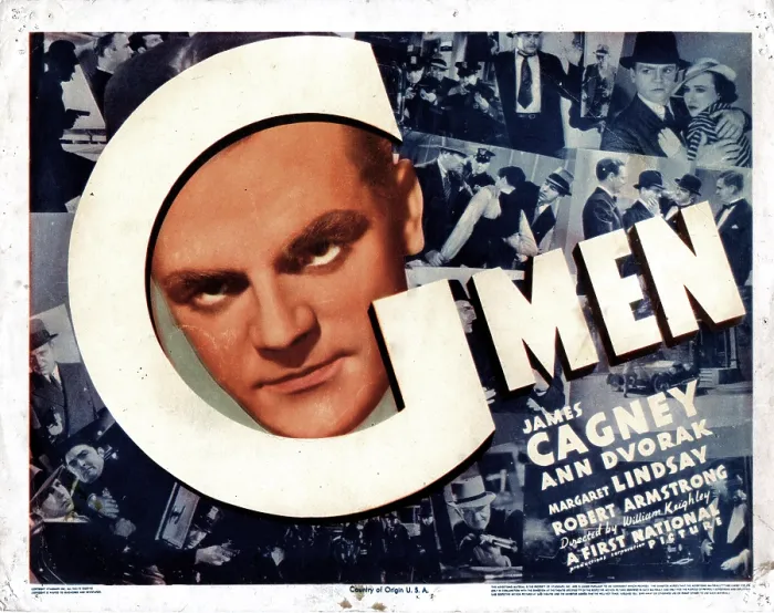 Framed Print : G-MEN, U.S. poster art, James Cagney, 1935