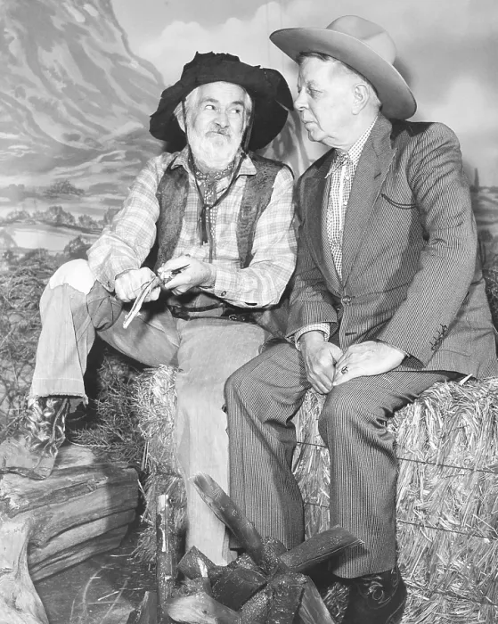 Framed Print : THE GABBY HAYES SHOW, from left: Gabby Hayes, Hoot Gibson, 1956