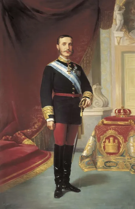 Framed Print : GALVAN Y CANDELA, Jos Mara (1837-1899). Portrait of Alfonso XII. 1880s. Oil on canvas. SPAIN. Madrid. Senate Palace. AISA / Everett Collection**US SALES ONLY**