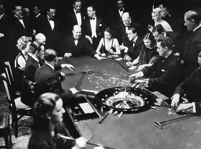 Framed Print : Gambling in Monte Carlo, on the French Riviera, February 20, 1934. Courtesy: CSU Archives / Everett Collection