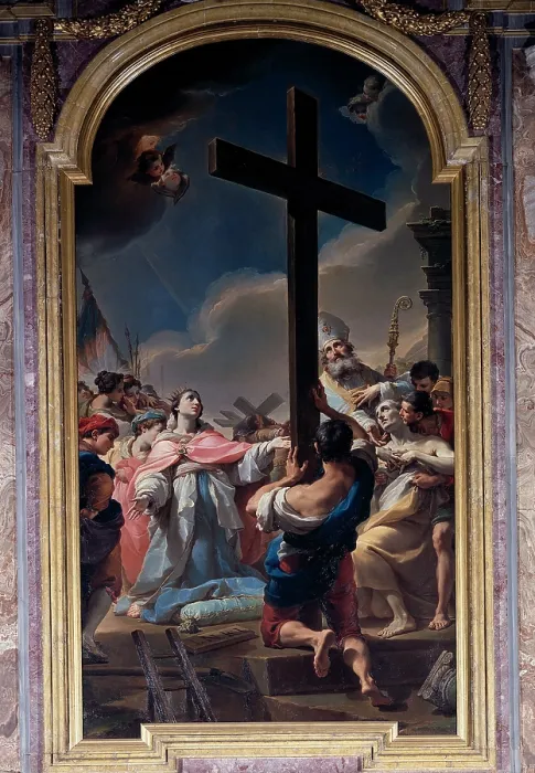 Framed Print : Gandolfi Ubaldo, St Helena Finding the True Cross, 1775, 18th Century, oil on canvas, Italy, Piemonte, Vercelli, Cathedral