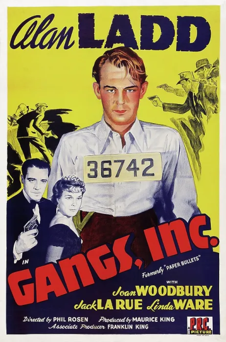 Framed Print : GANGS, INC. (aka PAPER BULLETS), US poster art, from left: Jack La Rue, Joan Woodbury, Alan Ladd, 1941 Framed Print : GANGS, INC. (aka PAPER BULLETS), US poster art, from left: Jack La Rue, Joan Woodbury, Alan Ladd, 1941