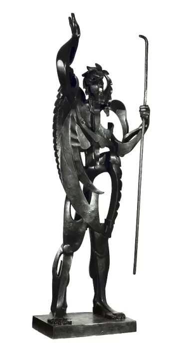 Framed Print : GARGALLO, Pablo (1881-1934). The Great Prophet. 1933. Artistic avant-gardes. Sculpture on bronze. SPAIN. Madrid. Reina Sofia Art Centre National Museum