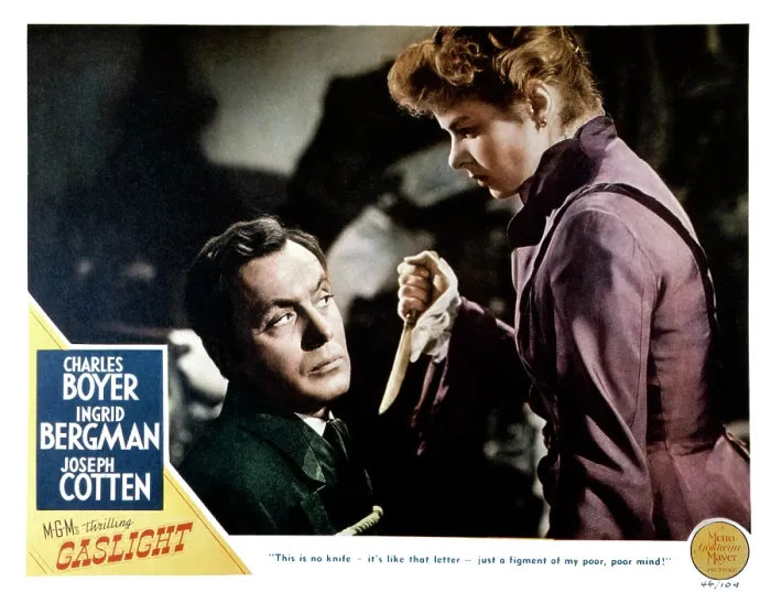 Framed Print : GASLIGHT, from left, Charles Boyer, Ingrid Bergman, 1944