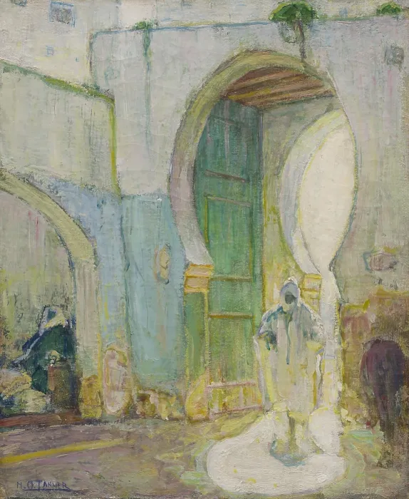 Framed Print : Gateway, Tangier, 1912, by Henry Ossawa Tanner, 1859-1937, American, painting, oil on canvas