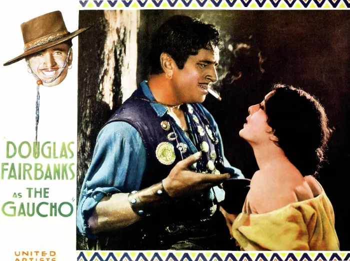 Framed Print : THE GAUCHO, upper left: Douglas Fairbanks; center: Douglas Fairbanks, Lupe Velez, lobbycard, 1927 Framed Print : THE GAUCHO, upper left: Douglas Fairbanks; center: Douglas Fairbanks, Lupe Velez, lobbycard, 1927