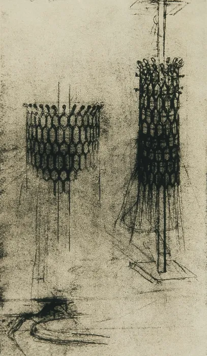 Framed Print : GAUDI i CORNET, Antoni (1852-1926). Sagrada Familia (Expiatory Temple of the Holy Family). 1884-1926. Design of a mullion. Drawing. AISA / Everett Collection**US SALES ONLY**