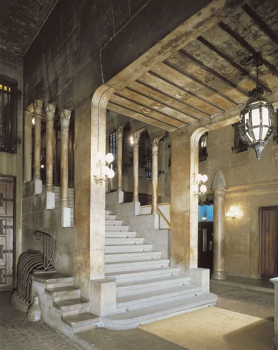 Framed Print : GAUDI i CORNET, Antoni (1852-1926). Guell Palace. 1885-1890. SPAIN. Barcelona. Gell Palace. Entrance hall. Modernism. Architecture. AISA / Everett Collection**US SALES ONLY** Framed Print : GAUDI i CORNET, Antoni (1852-1926). Guell Palace. 1885-1890. SPAIN. Barcelona. Gell Palace. Entrance hall. Modernism. Architecture. AISA / Everett Collection**US SALES ONLY**