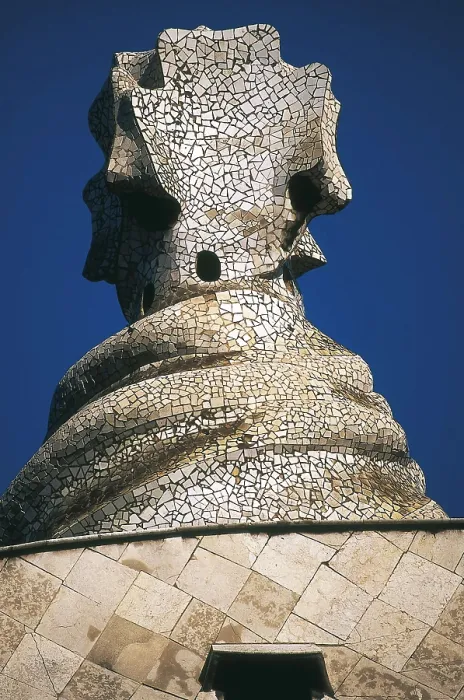 Framed Print : GAUDI i CORNET, Antoni (1852-1926). Mil House or La Pedrera. 1906-1910. SPAIN. Barcelona. Mil House or 'The Quarry'. Stairs exit to the terrace roof. Modernism
