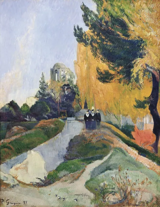 Framed Print : GAUGUIN, Paul (1848-1903). The Alyscamps, Arles. 1888. Ancient Roman necropolis with the romanesque church of Saint-Honorat in Arles, where he painted with Van Gogh. Symbolism Framed Print : GAUGUIN, Paul (1848-1903). The Alyscamps, Arles. 1888. Ancient Roman necropolis with the romanesque church of Saint-Honorat in Arles, where he painted with Van Gogh. Symbolism