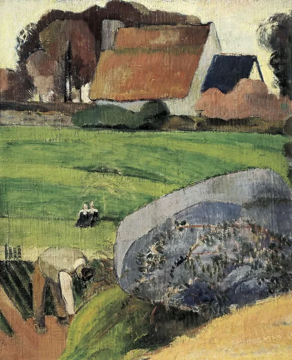 Framed Print : GAUGUIN, Paul (1848-1903). Two Breton Women on the Road. 1894. Left detail. Post-Impressionism. Oil on canvas. FRANCE. Paris. Muse d'Orsay (Orsay Museum) Framed Print : GAUGUIN, Paul (1848-1903). Two Breton Women on the Road. 1894. Left detail. Post-Impressionism. Oil on canvas. FRANCE. Paris. Muse d'Orsay (Orsay Museum)