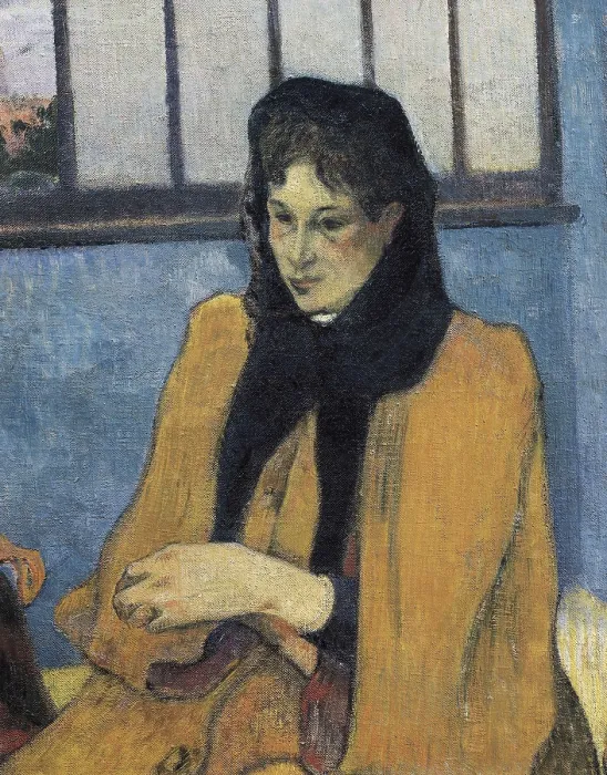 Framed Print : GAUGUIN, Paul (1848-1903). The Schuffenecker Family, or Schuffenecker's Studio. 1889. Portrait of painter Emile Schuffenecker's wife, Louise Lanon. Impressionism