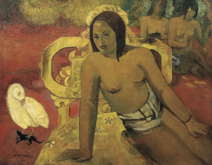 Framed Print : GAUGUIN, Paul (1848-1903). Vairumati. 1897. Symbolization of an indigenous legend. Symbolism. Pont-Aven school. Oil on canvas. FRANCE. Paris. Muse d'Orsay (Orsay Museum)
