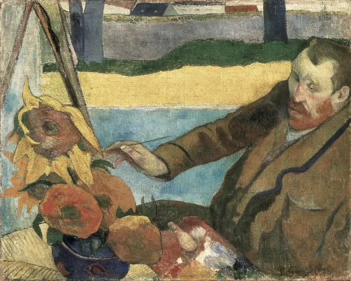 Framed Print : GAUGUIN, Paul (1848-1903). Van Gogh Painting Sunflowers. 1888. NETHERLANDS. Amsterdam. Van Gogh Museum. Post-Impressionism. Oil on canvas. AISA / Everett Collection**US SALES ONLY** Framed Print : GAUGUIN, Paul (1848-1903). Van Gogh Painting Sunflowers. 1888. NETHERLANDS. Amsterdam. Van Gogh Museum. Post-Impressionism. Oil on canvas. AISA / Everett Collection**US SALES ONLY**
