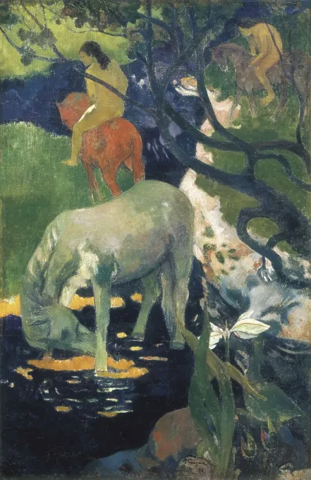 Framed Print : GAUGUIN, Paul (1848-1903). The White Horse. 1898. Representation of an indigenous legend. Post-Impressionism. Oil on canvas. FRANCE. Paris. Muse d'Orsay (Orsay Museum) Framed Print : GAUGUIN, Paul (1848-1903). The White Horse. 1898. Representation of an indigenous legend. Post-Impressionism. Oil on canvas. FRANCE. Paris. Muse d'Orsay (Orsay Museum)