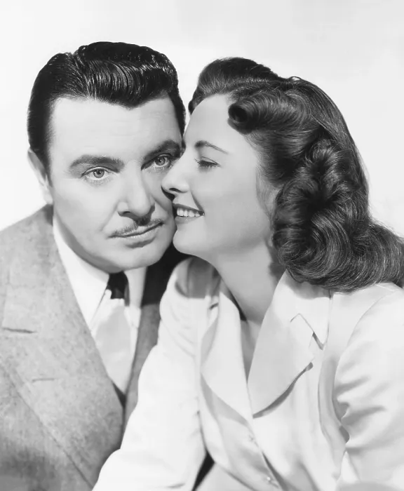 Framed Print : THE GAY SISTERS, from left: George Brent, Barbara Stanwyck, 1942