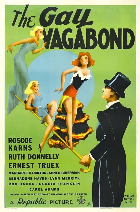 Framed Print : THE GAY VAGABOND, poster art, 1941