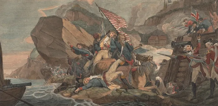 Framed Print : Gen. Montgomery is killed in action with his aide de camp and other officers at a British fortification near the Lower Town of Quebec City, Dec, 31