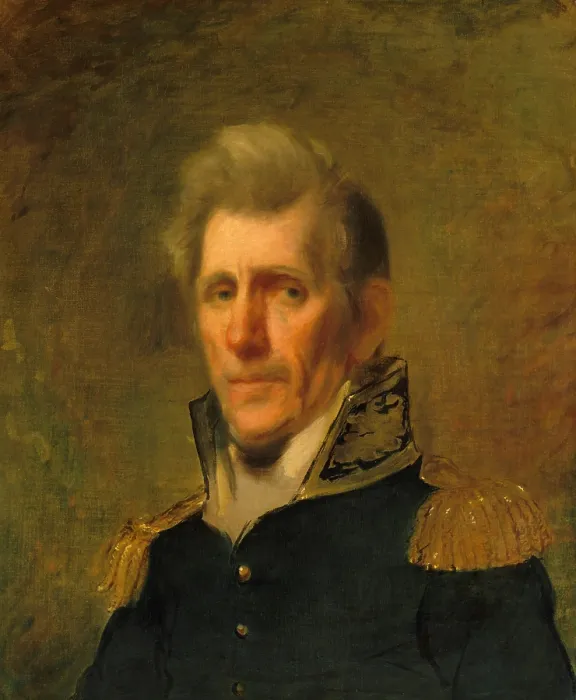Framed Print : General Andrew Jackson in 1819 military portrait by Samuel Lovett Waldo