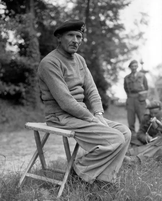 Framed Print : General Bernard Montgomery during a press conference in Normandy on June 11, 1944. World War 2. (BSLOC_2014_8_141) Framed Print : General Bernard Montgomery during a press conference in Normandy on June 11, 1944. World War 2. (BSLOC_2014_8_141)