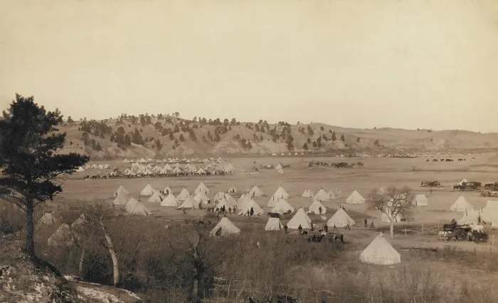 Framed Print : General Brook's Camp near Pine Ridge, S.D. Jan. 17, 1891