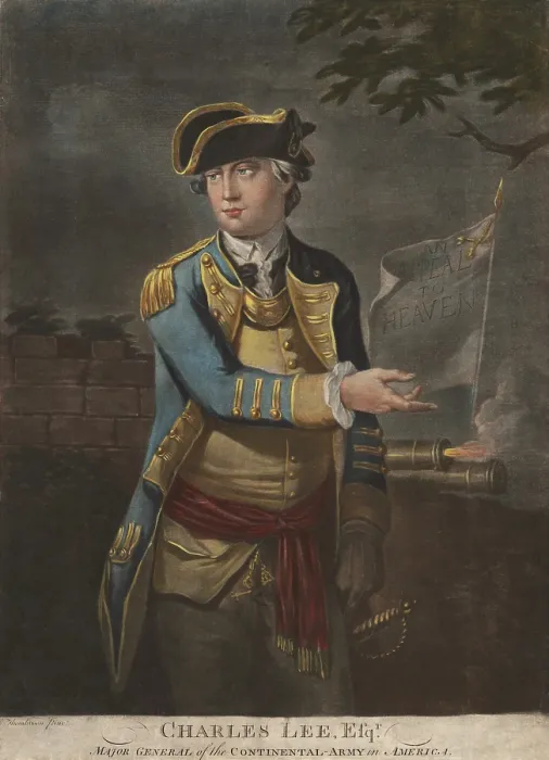 Framed Print : General Charles Lee resigned his commission in the British Army when the American Revolution began in Boston in 1775