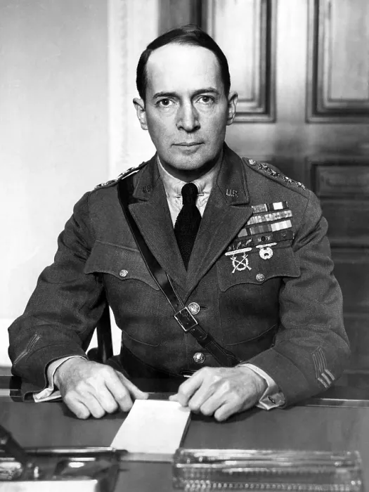 Framed Print : General Douglas MacArthur, (1880-1964), at his desk as Chief of Staff of the U.S. Army, in the War Department, November 21, 1930. Courtesy: CSU Archives / Everett Collection