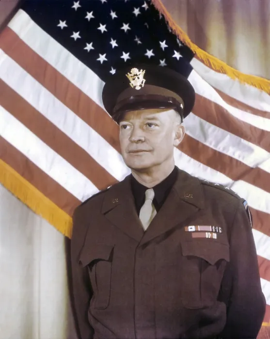 Framed Print : General Dwight Eisenhower, Supreme Commander Allied Expeditionary Force. Ca. 1943, World War 2. (BSLOC_2014_8_119)
