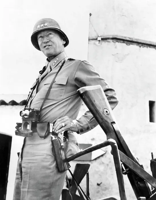 Framed Print : General George Patton, (1885-1945), Sicily, 1943