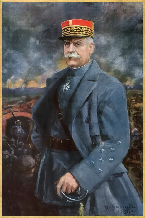 Framed Print : General Henri-Philippe Petain, was appointed French Commander-in-Chief on May 15, 1917, after many French army front-line units mutinied against offensive actions