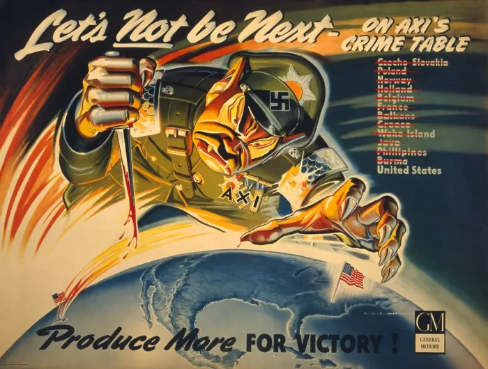 Framed Print : General Motors World War 2 poster
